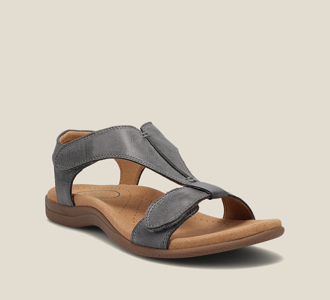 Offene Sandalen mit gepolstertem Fussbett fuer Damen 5