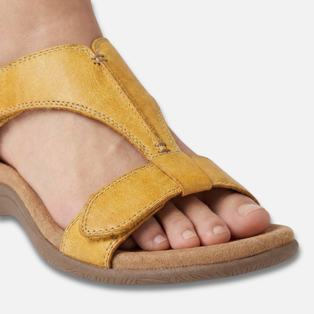 Offene Sandalen mit gepolstertem Fussbett fuer Damen 8
