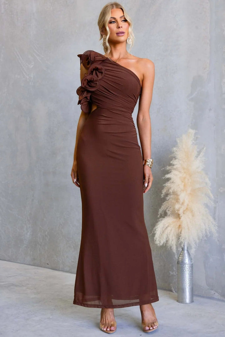 One-Shoulder-Maxikleid für Damen – Mit Volants und festlicher Eleganz 10