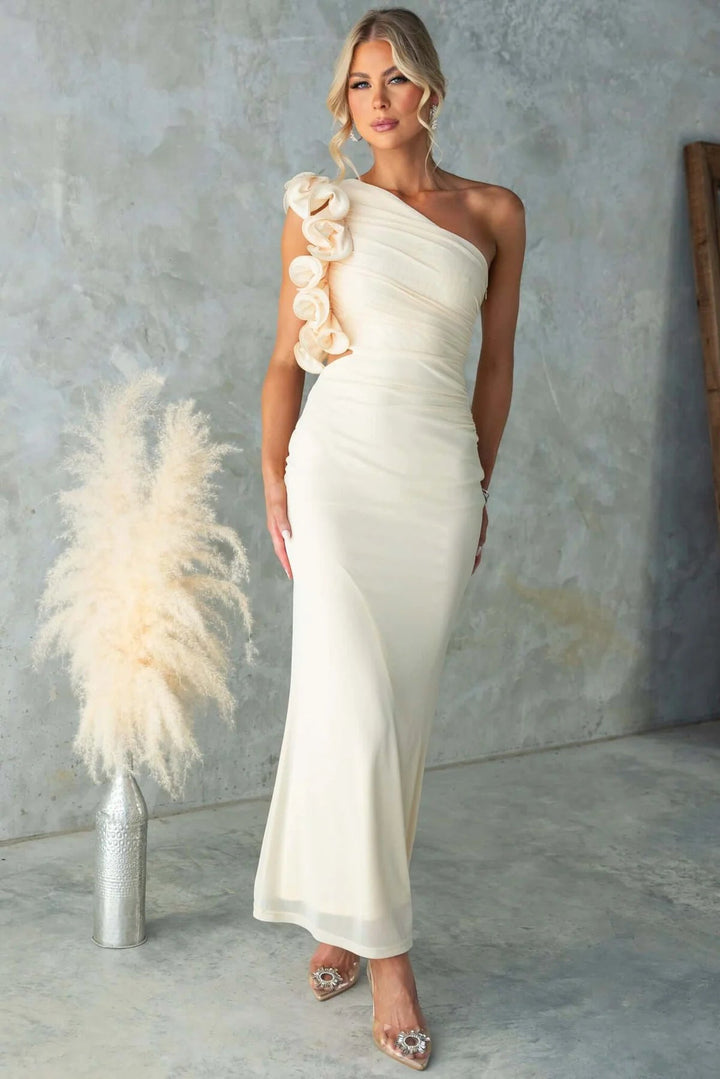 One-Shoulder-Maxikleid für Damen – Mit Volants und festlicher Eleganz 12
