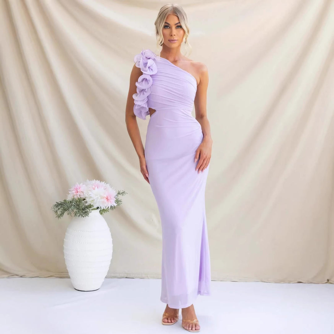 One-Shoulder-Maxikleid für Damen – Mit Volants und festlicher Eleganz 4