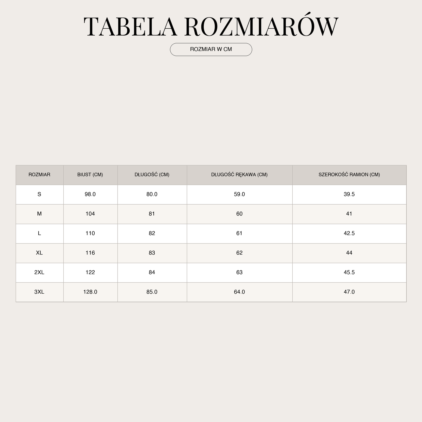 Oversize-Bluse für Damen – Lang geschnitten mit Bindedetails an den Ärmeln size chart
