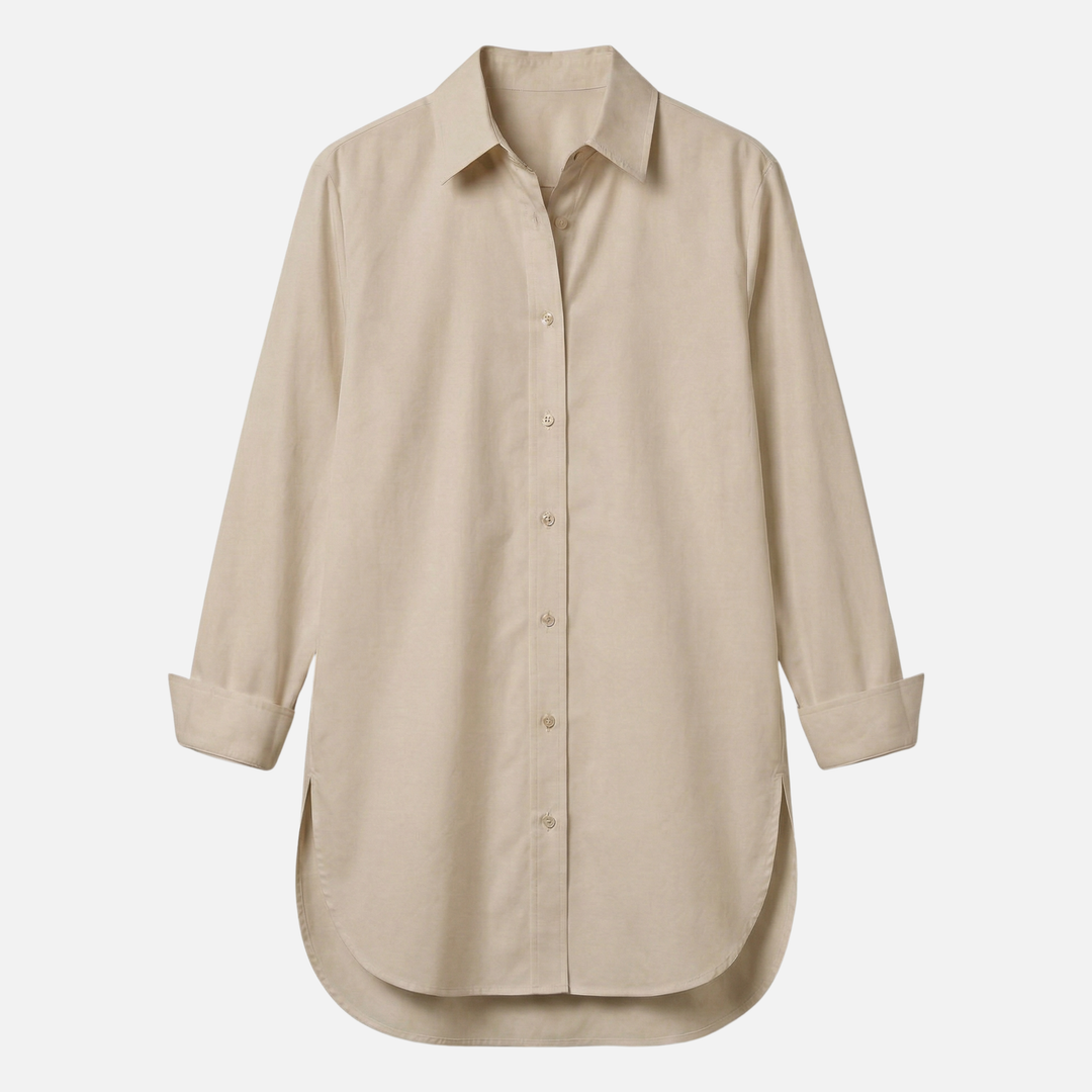 Oversize Baumwollbluse – Lockere Passform für Damen