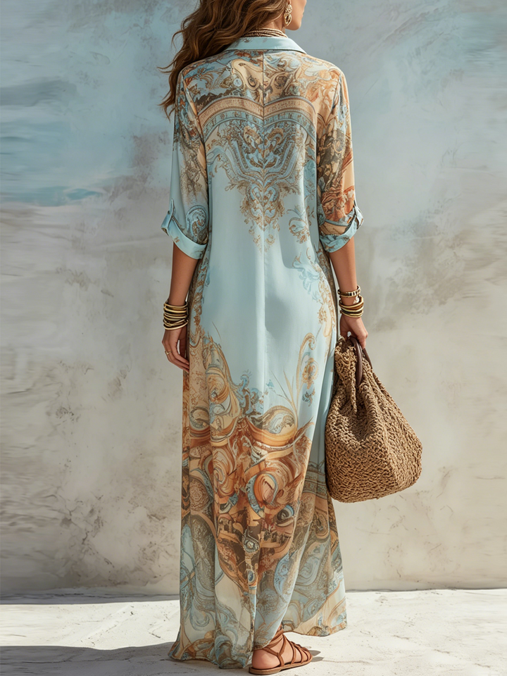 Paisley-Maxikleid für Damen – Weich fließend und figurumspielend 3