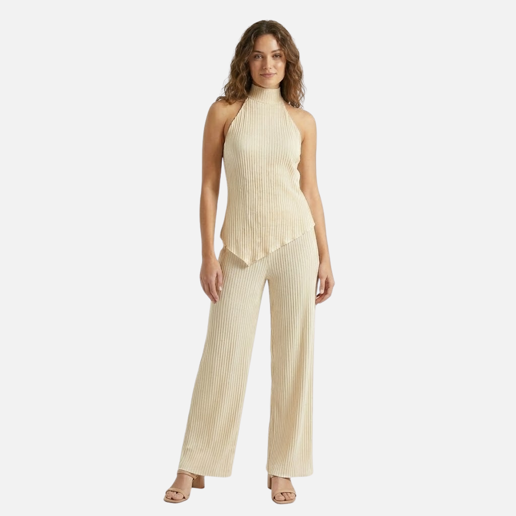 Plissee Set mit Neckholder-Ausschnitt für Damen