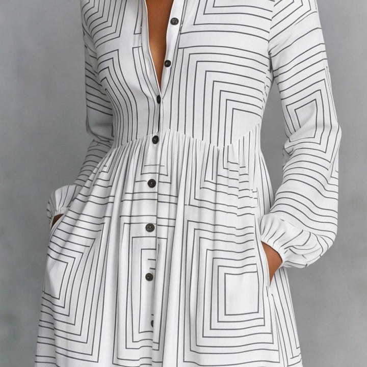 Plissee-Maxikleid für Damen – Langarm und ideal für Sommerfeste 4