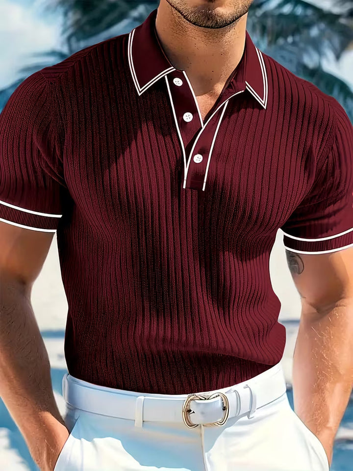 Poloshirt mit Farbbloecken und Kurzarm fuer Damen 2