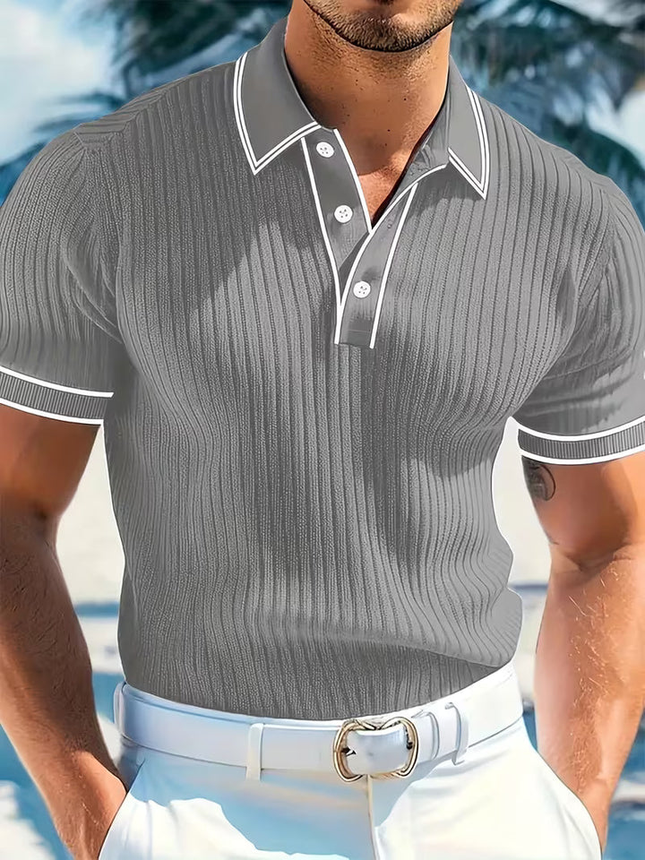 Poloshirt mit Farbbloecken und Kurzarm fuer Damen 4