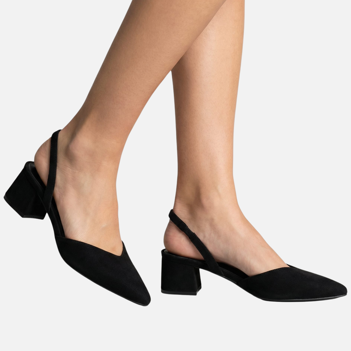 Pumps mit spitzer Zehenpartie und Fersriemen für Frauen