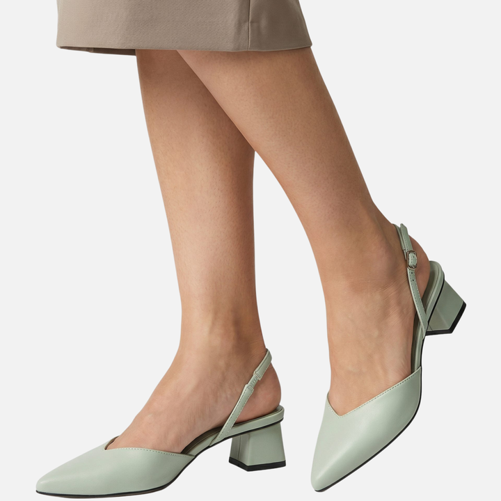 Pumps mit spitzer Zehenpartie und Fersriemen für Frauen