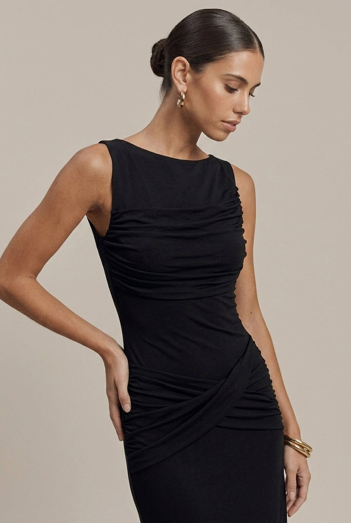 Rückenfreies Maxikleid für Damen – Rundhals 2