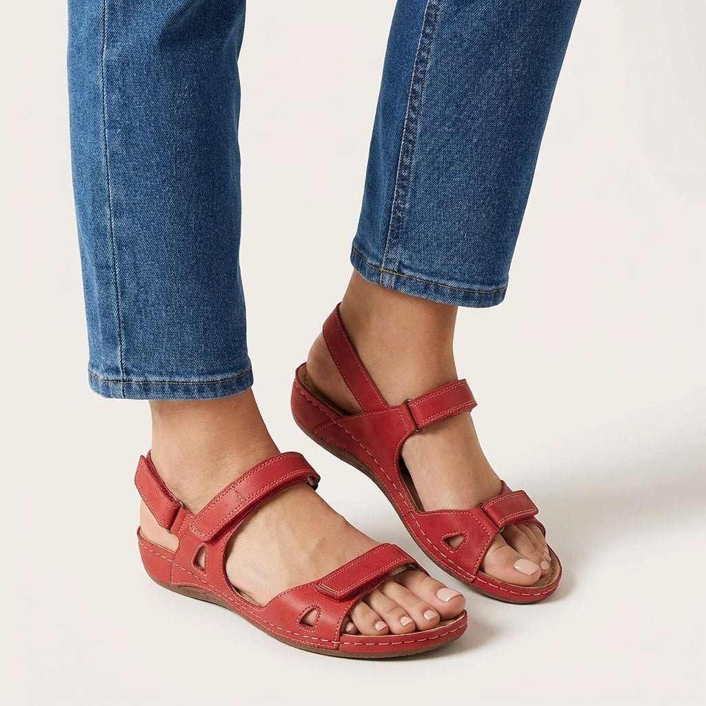 Sandalen fuer Damen Verstellriemen offener Zeh Komfort 4