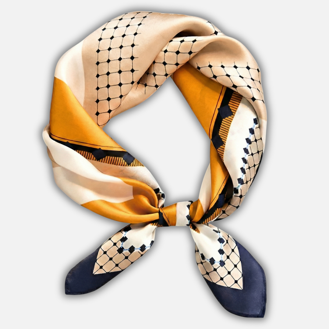 Satin Quadrat Schal mit auffälligem Druckmuster für Damen