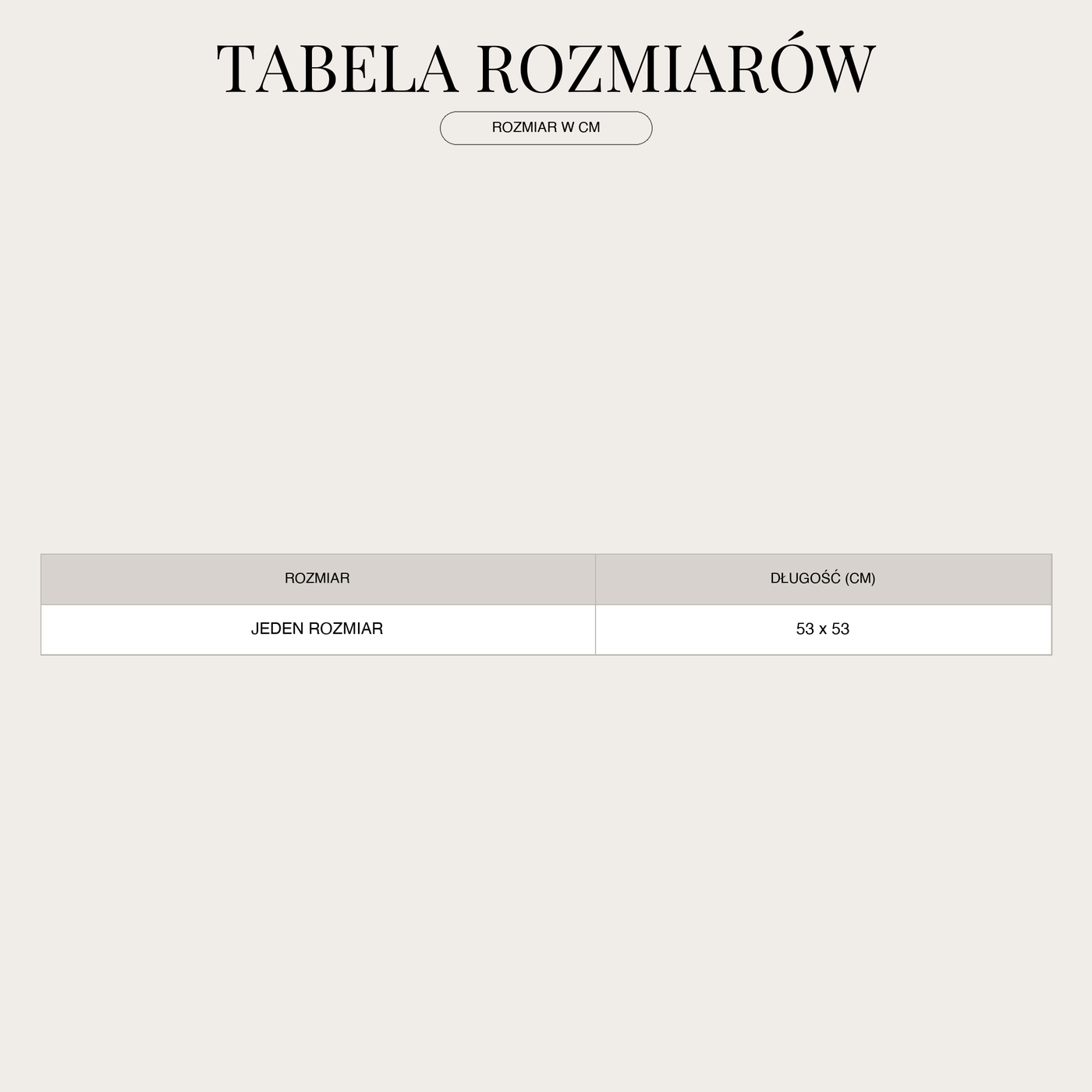 Satynowy kwadratowy szal z wyrazistym wzorem dla kobiet size chart