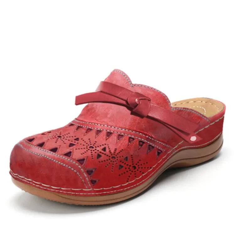 Schluepf Clogs mit Schleifen Detail und Cut Outs fuer Damen 2