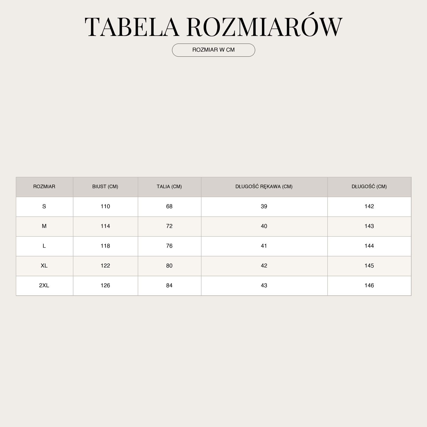 Kombinezon damski z odkrytymi ramionami – z szerokimi nogawkami i lejącym krojem size chart