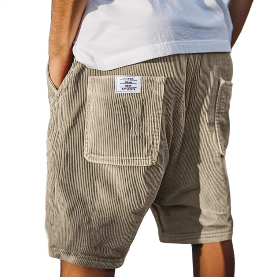 Shorts fuer Herren Laessig mit elastischem Bund sommerlich 2