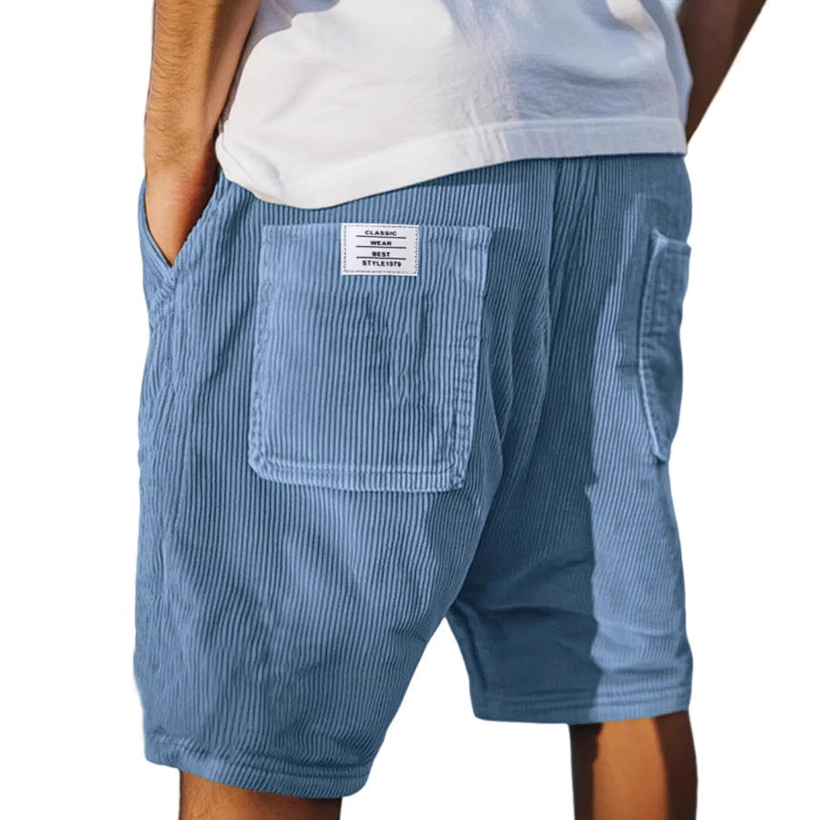 Shorts fuer Herren Laessig mit elastischem Bund sommerlich 3