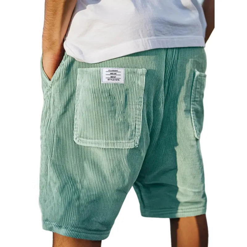 Shorts fuer Herren Laessig mit elastischem Bund sommerlich 4