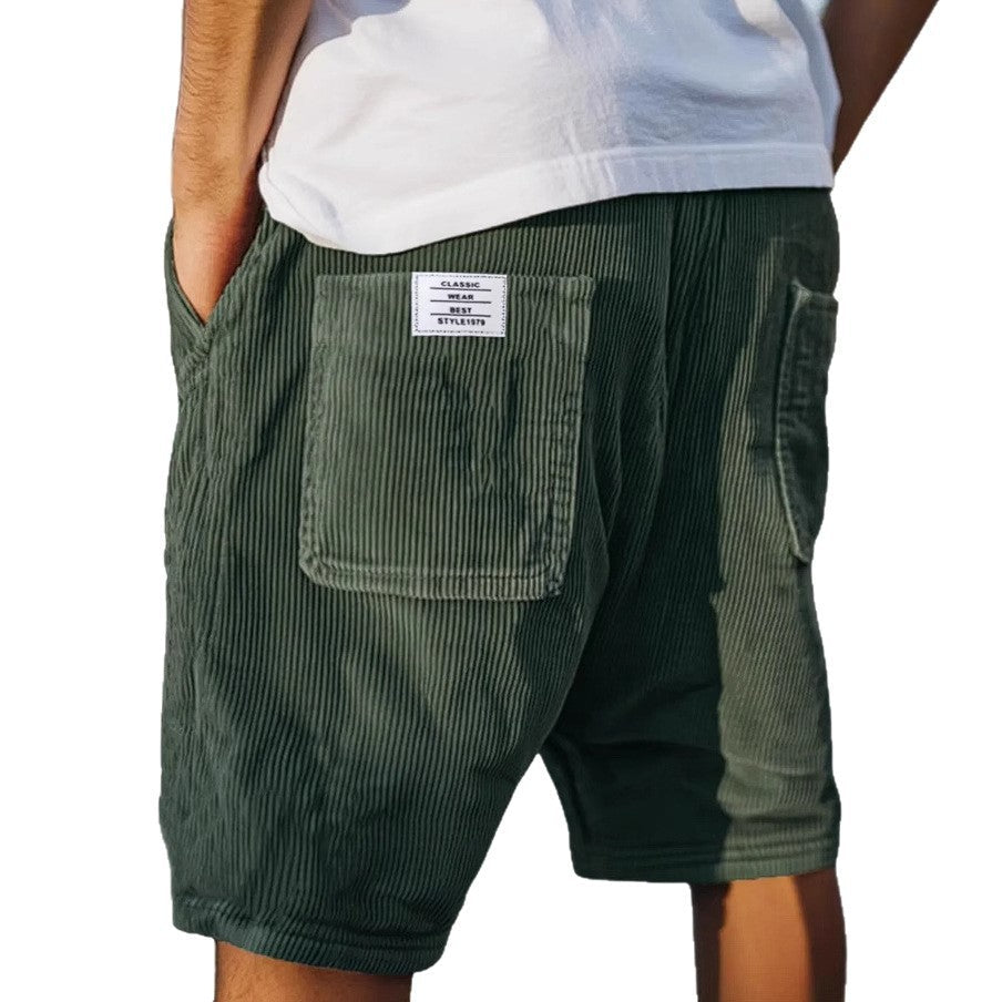 Shorts fuer Herren Laessig mit elastischem Bund sommerlich 6