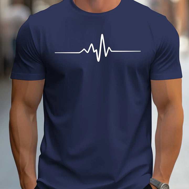 Slim-Fit Graphic Knit T-Shirt für Herren – Short Sleeve Round Neck 10