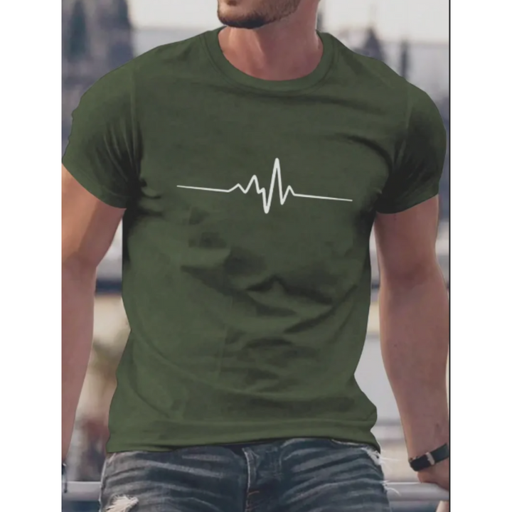 Slim-Fit Graphic Knit T-Shirt für Herren – Short Sleeve Round Neck 12