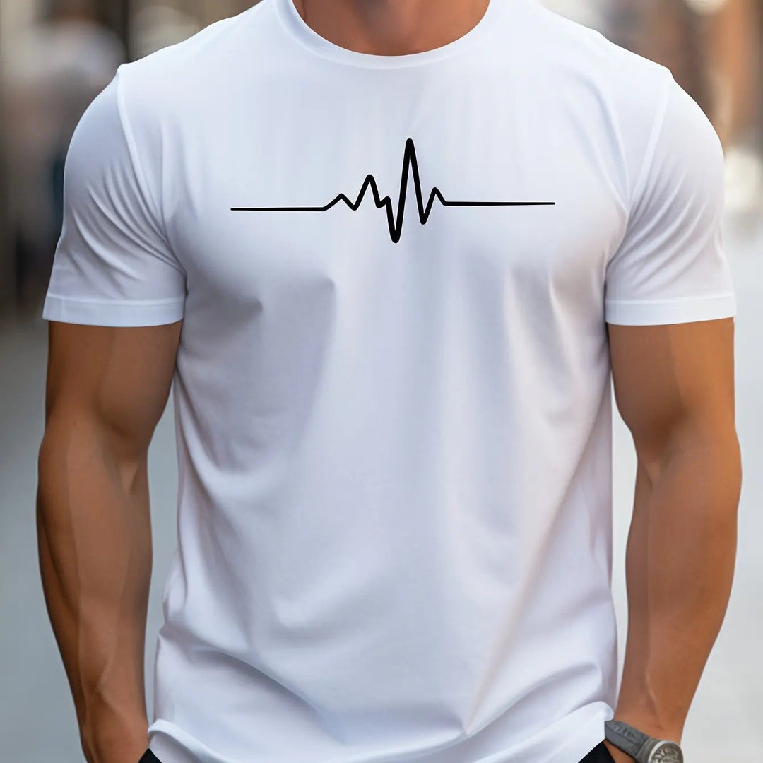 Slim-Fit Graphic Knit T-Shirt für Herren – Short Sleeve Round Neck 6