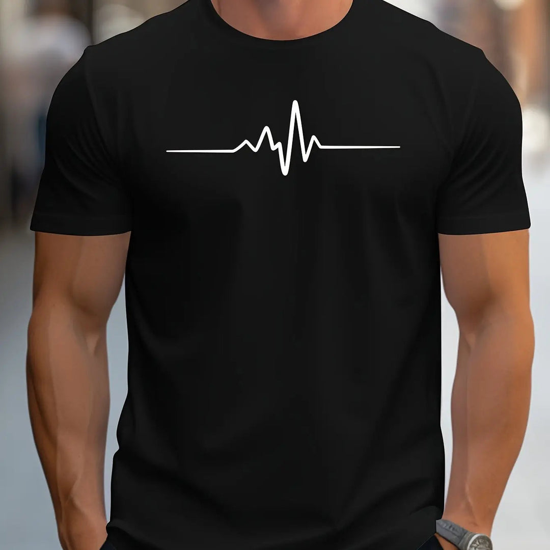 Slim-Fit Graphic Knit T-Shirt für Herren – Short Sleeve Round Neck 7
