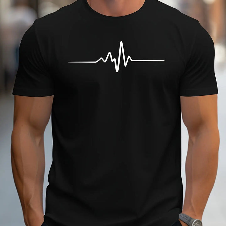 Slim-Fit Graphic Knit T-Shirt für Herren – Short Sleeve Round Neck 7
