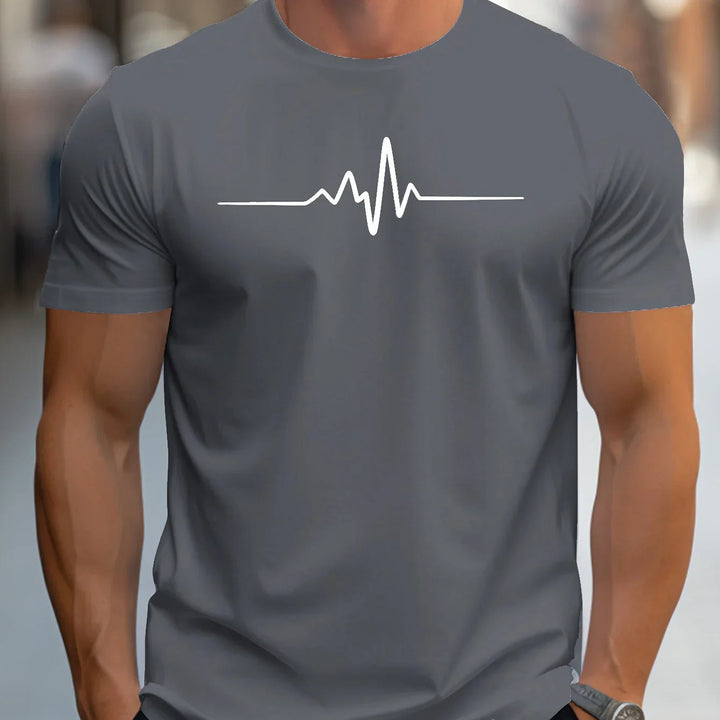 Slim-Fit Graphic Knit T-Shirt für Herren – Short Sleeve Round Neck 8