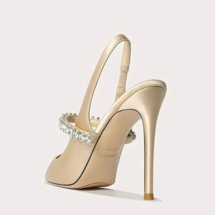 Slingback-Heels für Damen – Satin mit spitzer Kappe 5