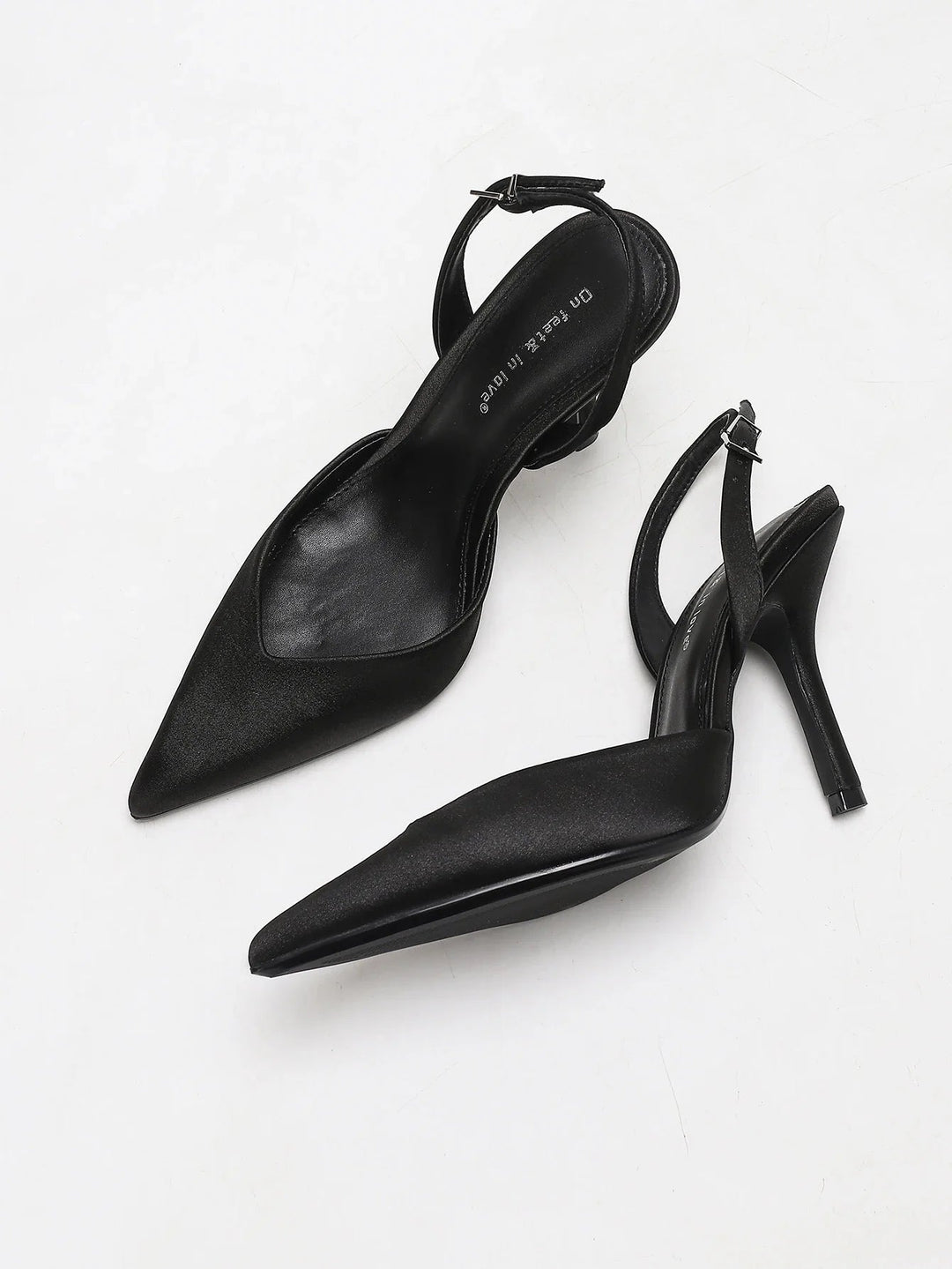 Slingback-Heels für Damen – Satin mit spitzer Kappe & Pumps 2