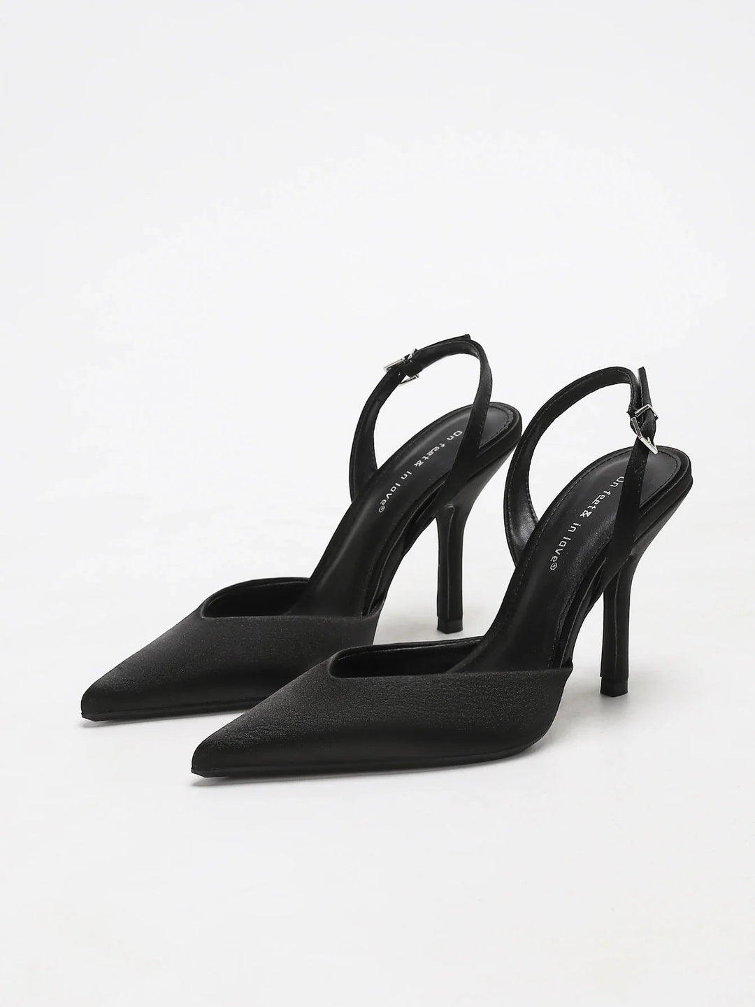 Slingback-Heels für Damen – Satin mit spitzer Kappe & Pumps 4