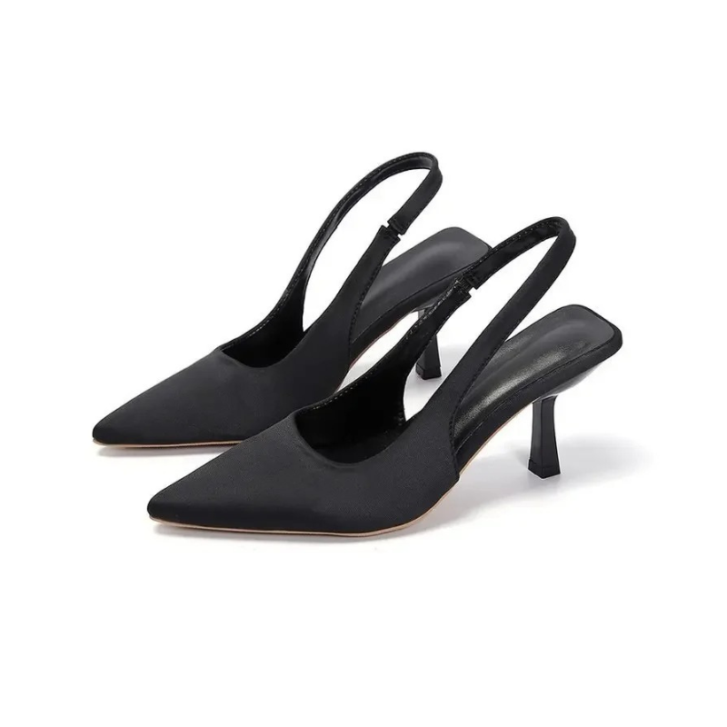 Slingback Kitten Heels fuer Damen Spitze Kappe 2