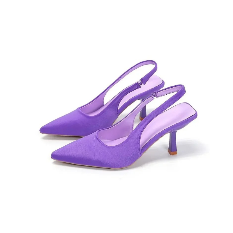 Slingback Kitten Heels fuer Damen Spitze Kappe 3