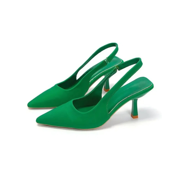 Slingback Kitten Heels fuer Damen Spitze Kappe 4