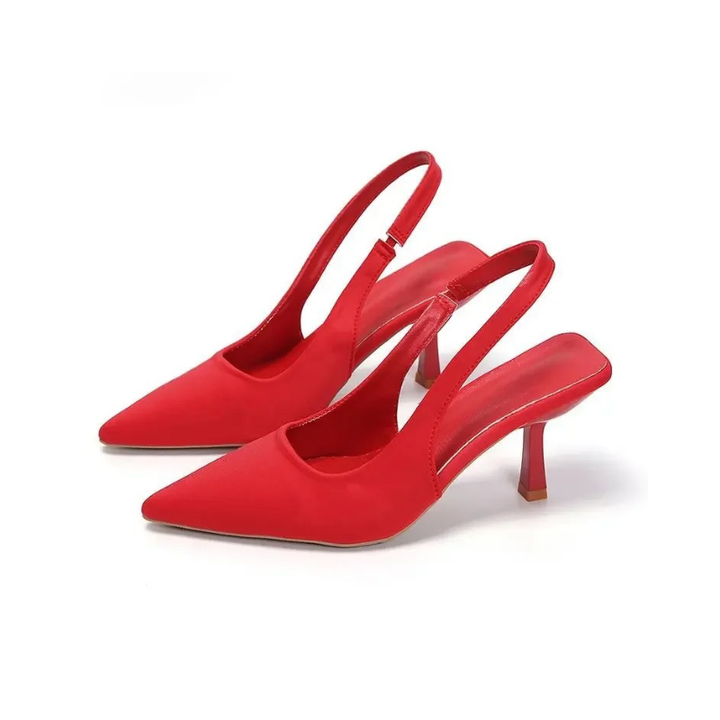 Slingback Kitten Heels fuer Damen Spitze Kappe 6