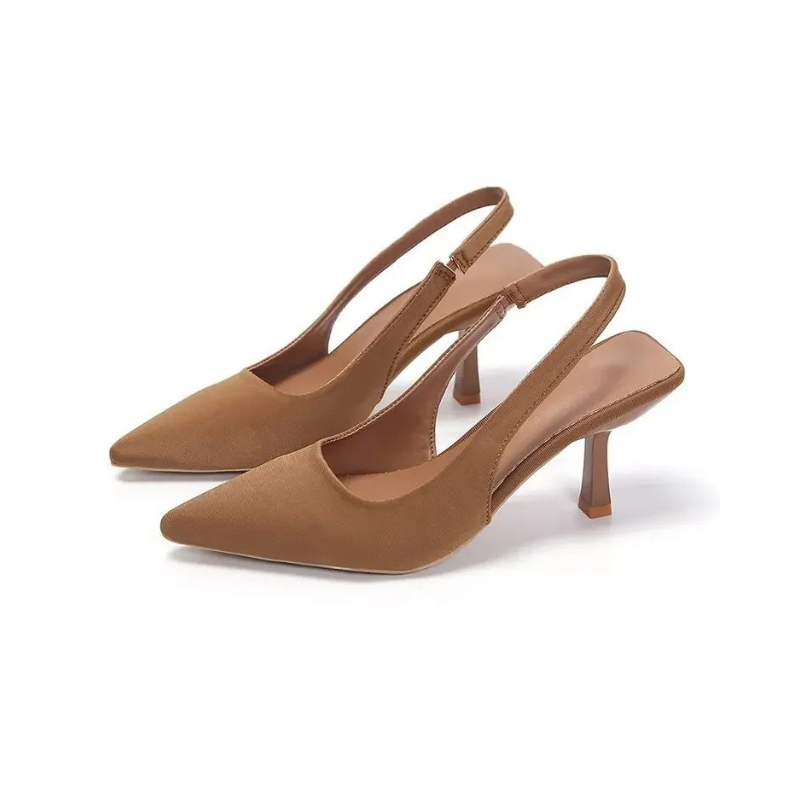 Slingback Kitten Heels fuer Damen Spitze Kappe 7