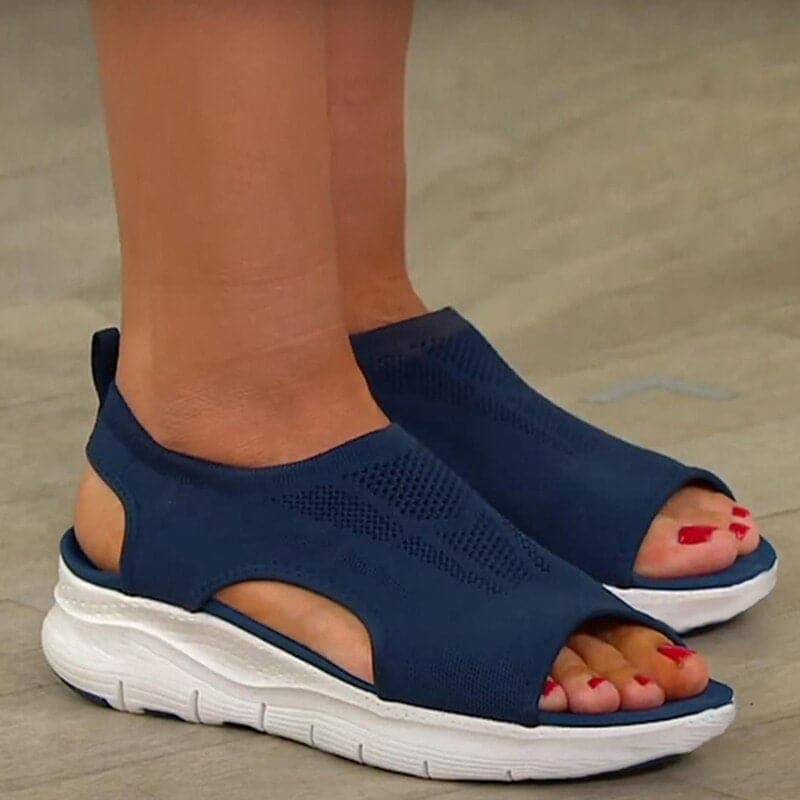 Slip_On_Sport_Sandalen_fuer_Damen_Strick_Design_mit_Fussbett_2
