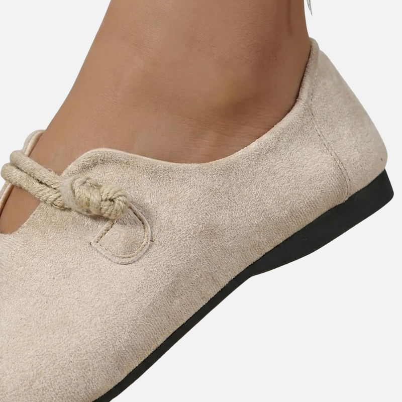 Sommer Suede Loafer Leichte Slipper mit Seildetail für Damen