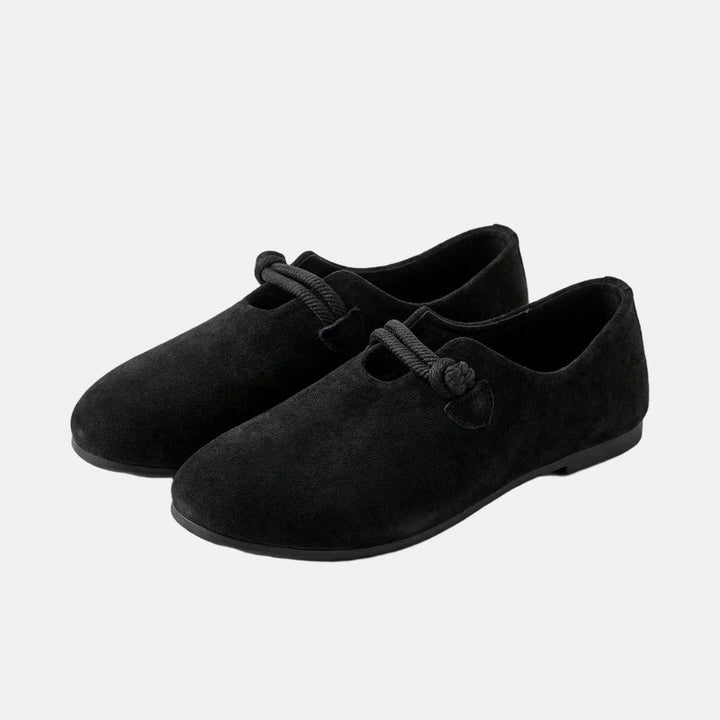 Sommer Suede Loafer Leichte Slipper mit Seildetail für Damen