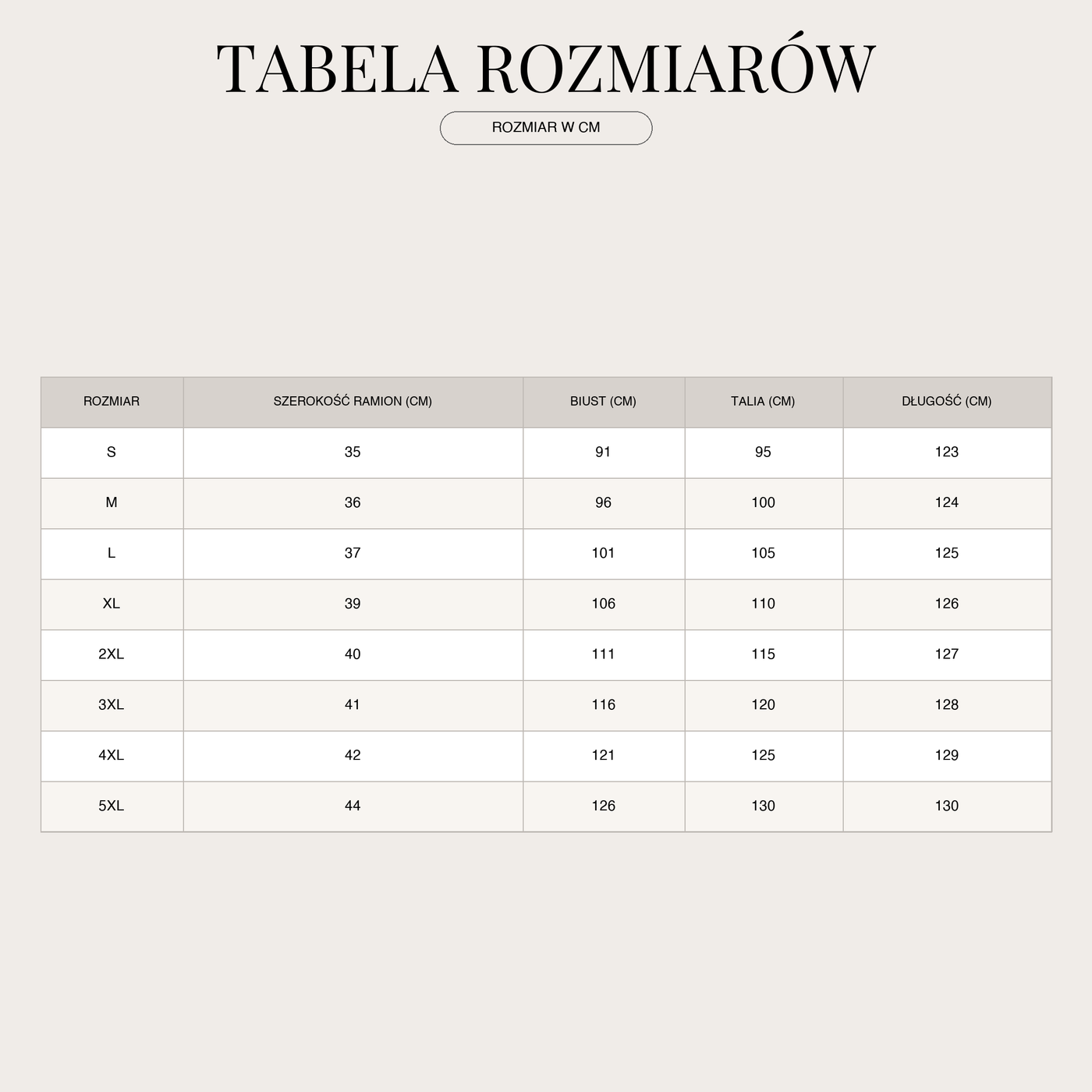 Sommerkleid für Damen – Weiter Schnitt und leichtes Material size chart
