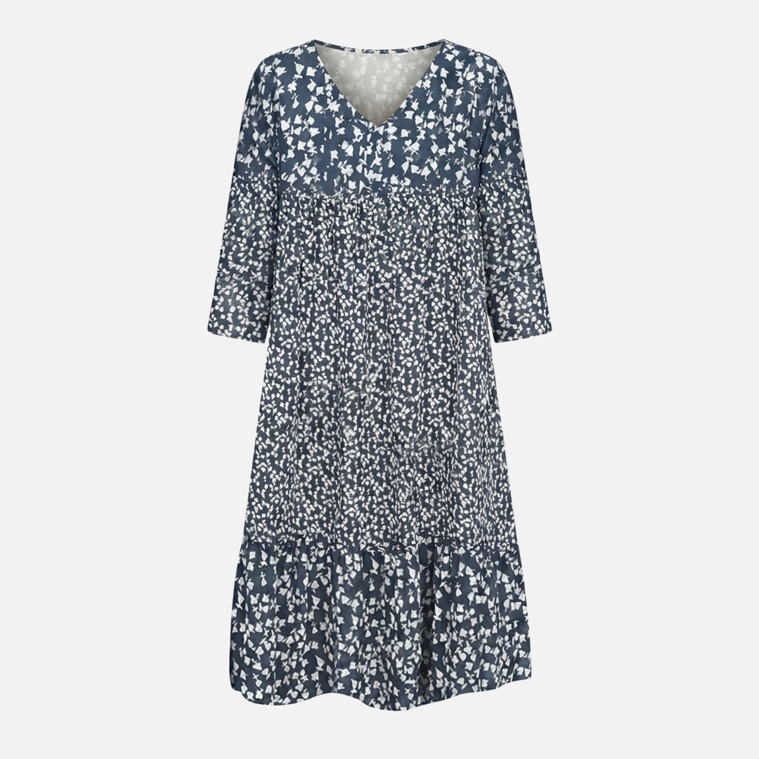 Sommerliches Midi-Kleid Floral mit V-Ausschnitt für Damen