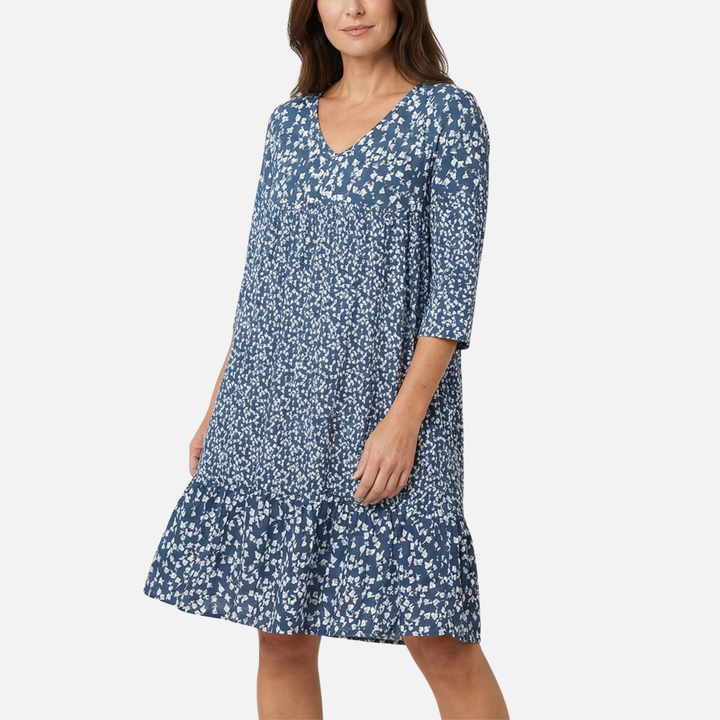 Sommerliches Midi-Kleid Floral mit V-Ausschnitt für Damen