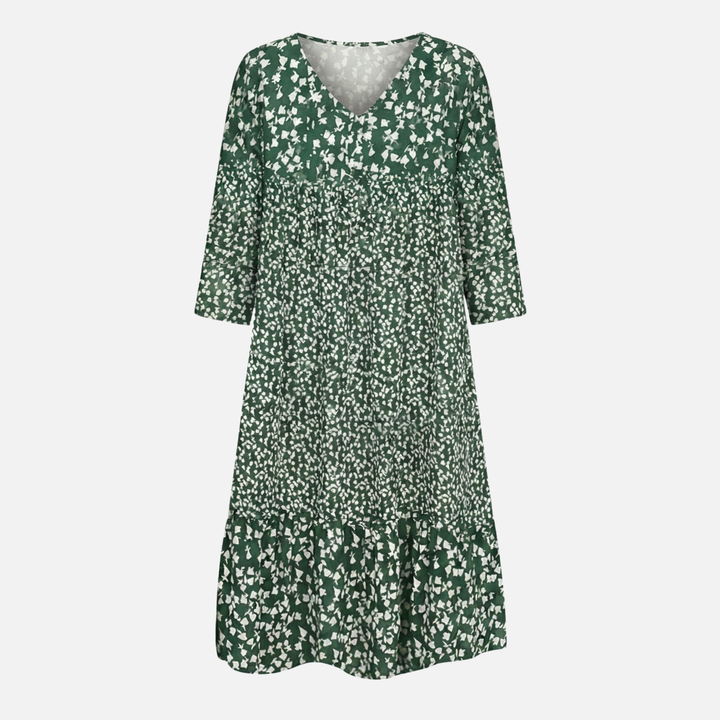 Sommerliches Midi-Kleid Floral mit V-Ausschnitt für Damen