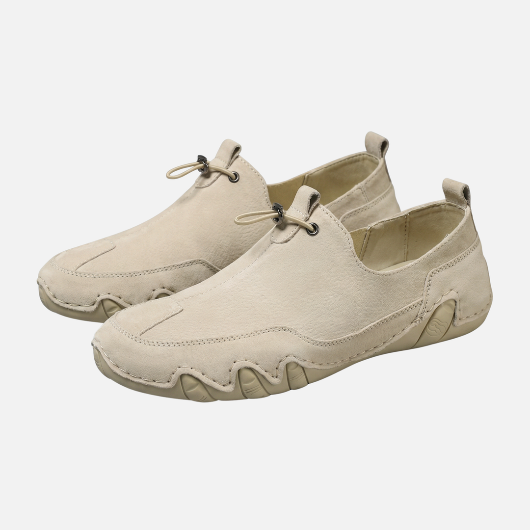 Sportliche Slip-On Sneaker Elastische Schnürung mit Gummisohle für Herren