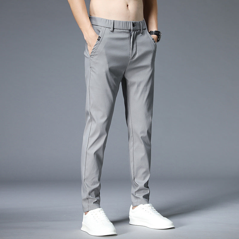 Straight Leg Stretch Hose mit Bund fuer Herren 3
