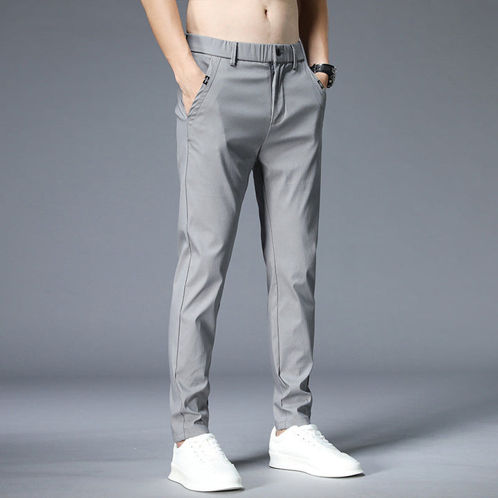 Straight Leg Stretch Hose mit Bund fuer Herren 3