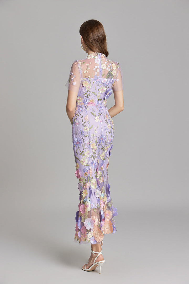 T_ll_Maxikleid_f_r_Damen_Florale_3D_Applikationen_mit_Abendlook_14