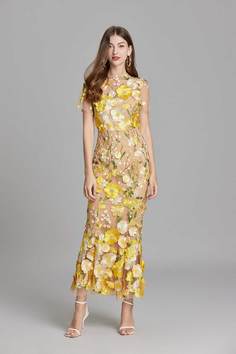 T_ll_Maxikleid_f_r_Damen_Florale_3D_Applikationen_mit_Abendlook_19